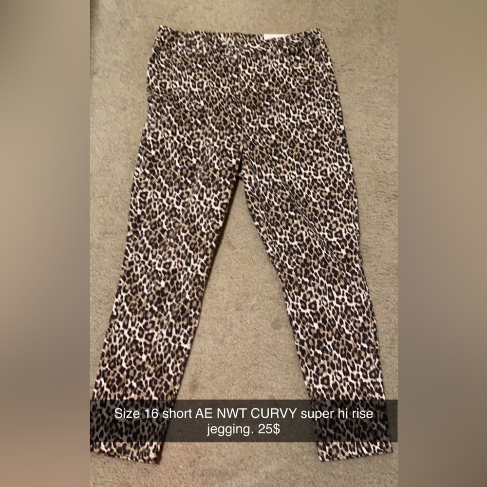 American eagle leopard skinny
